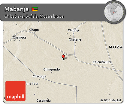 Shaded Relief 3D Map of Mabanja