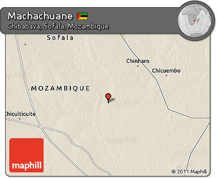 Shaded Relief 3D Map of Machachuane