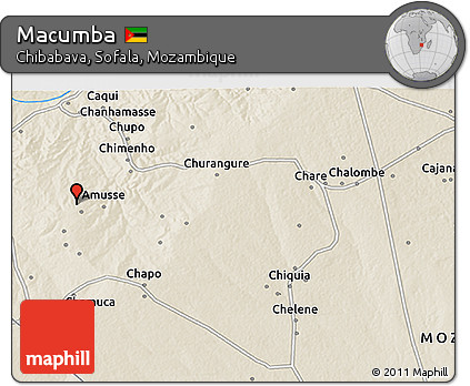 Shaded Relief 3D Map of Macumba