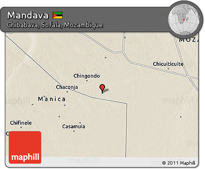 Shaded Relief 3D Map of Mandava