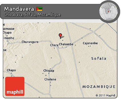 Shaded Relief 3D Map of Mandavera