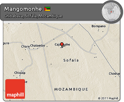 Shaded Relief 3D Map of Mangomonhe