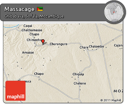 Shaded Relief 3D Map of Massacage
