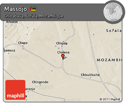 Shaded Relief 3D Map of Massojo