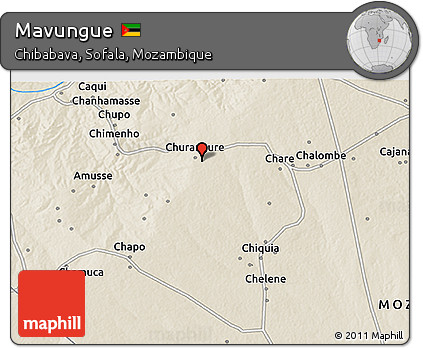 Shaded Relief 3D Map of Mavungue