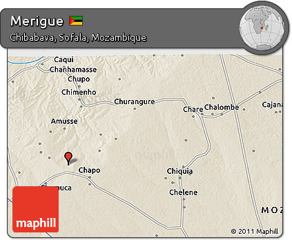 Shaded Relief 3D Map of Merigue