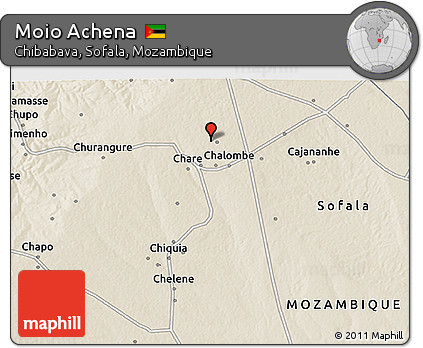 Shaded Relief 3D Map of Moio Achena