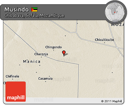 Shaded Relief 3D Map of Musindo