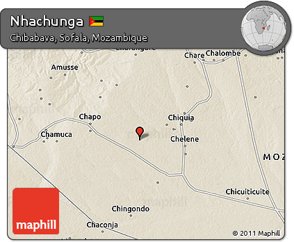 Shaded Relief 3D Map of Nhachunga