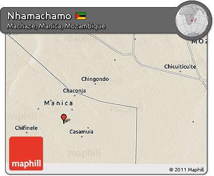 Shaded Relief 3D Map of Nhamachamo