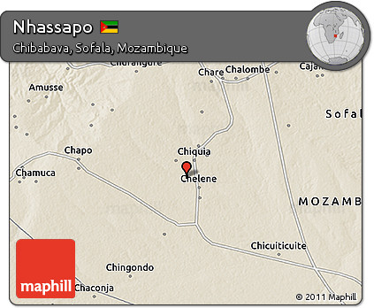 Shaded Relief 3D Map of Nhassapo