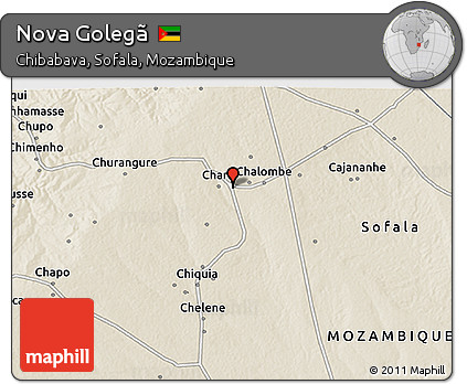 Shaded Relief 3D Map of Nova Golegã