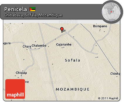 Shaded Relief 3D Map of Penicela