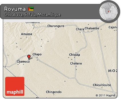 Shaded Relief 3D Map of Rovuma