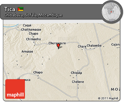 Shaded Relief 3D Map of Tica