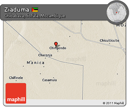 Shaded Relief 3D Map of Ziaduma