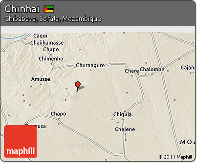 Shaded Relief 3D Map of Chinhai