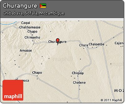 Shaded Relief 3D Map of Churangure