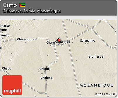 Shaded Relief 3D Map of Gimo