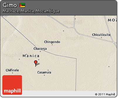 Shaded Relief 3D Map of Gimo