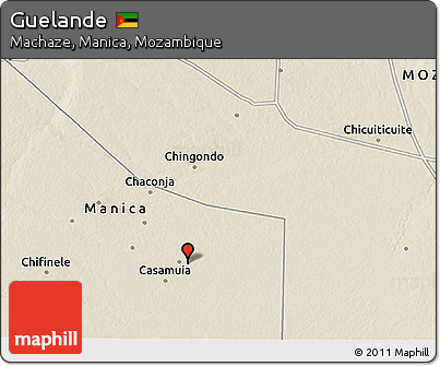 Shaded Relief 3D Map of Guelande