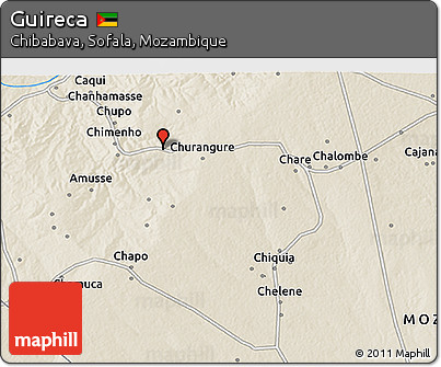 Shaded Relief 3D Map of Guireca