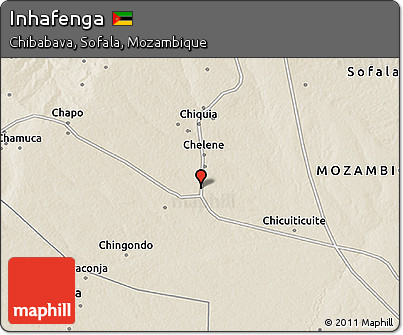 Shaded Relief 3D Map of Inhafenga