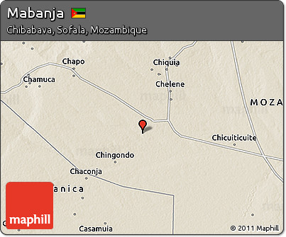 Shaded Relief 3D Map of Mabanja