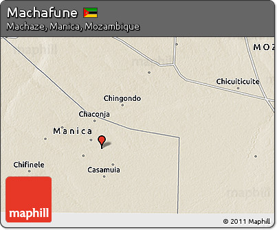 Shaded Relief 3D Map of Machafune