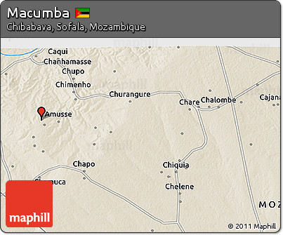 Shaded Relief 3D Map of Macumba