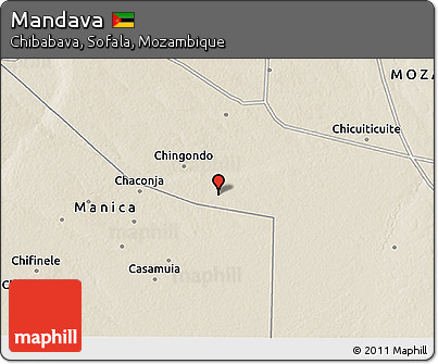 Shaded Relief 3D Map of Mandava