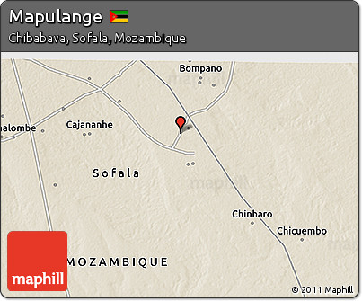 Shaded Relief 3D Map of Mapulange