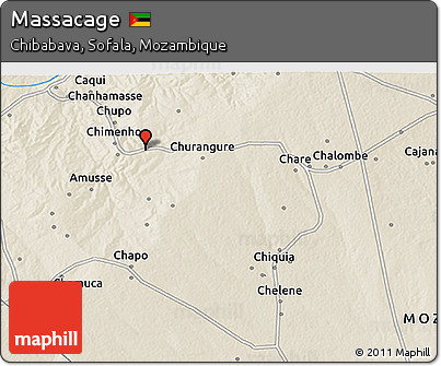 Shaded Relief 3D Map of Massacage