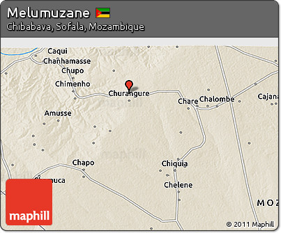 Shaded Relief 3D Map of Melumuzane