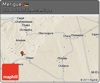 Shaded Relief 3D Map of Merigue