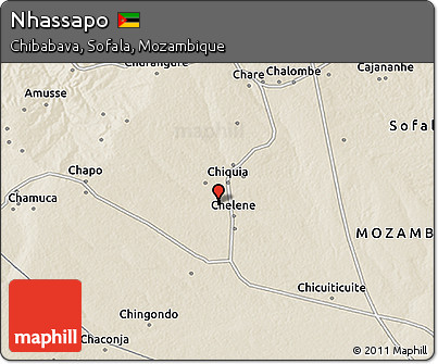 Shaded Relief 3D Map of Nhassapo