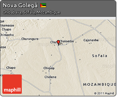 Shaded Relief 3D Map of Nova Golegã