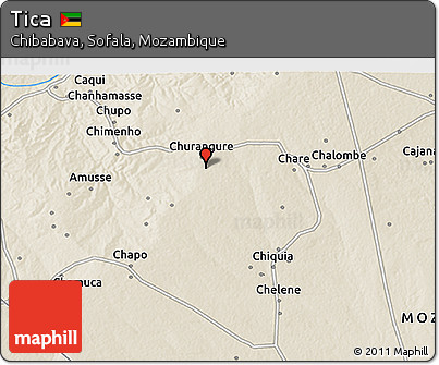 Shaded Relief 3D Map of Tica
