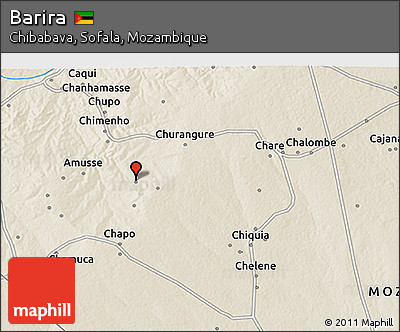 Shaded Relief 3D Map of Barira