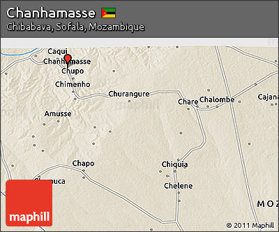 Shaded Relief 3D Map of Chanhamasse