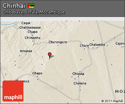 Shaded Relief 3D Map of Chinhai