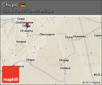 Shaded Relief 3D Map of Chupo