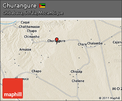 Shaded Relief 3D Map of Churangure