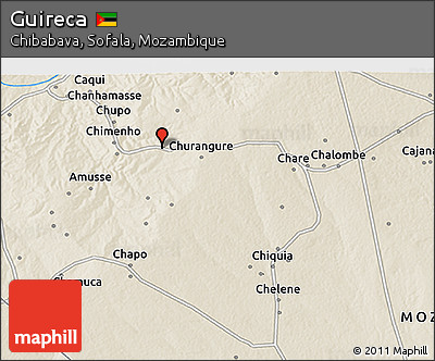 Shaded Relief 3D Map of Guireca