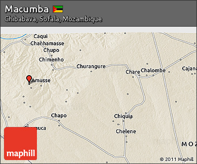 Shaded Relief 3D Map of Macumba