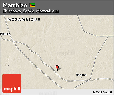 Shaded Relief 3D Map of Mambizo