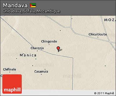 Shaded Relief 3D Map of Mandava