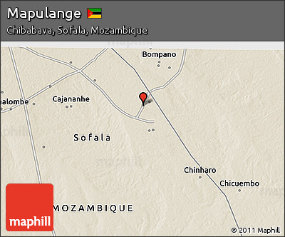 Shaded Relief 3D Map of Mapulange