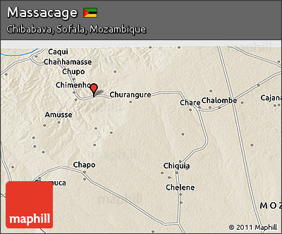 Shaded Relief 3D Map of Massacage