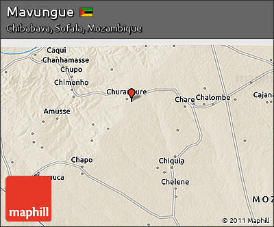 Shaded Relief 3D Map of Mavungue